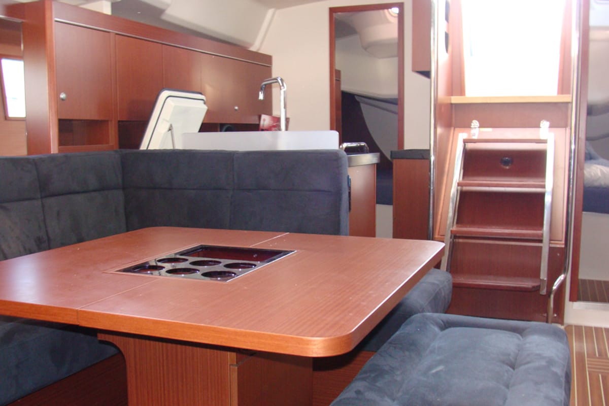 Salon of Sugar, a Hanse Yachts Hanse 455 sailboat at Athens, Greece