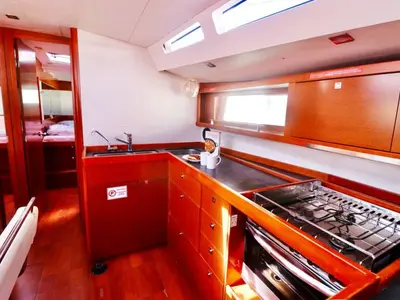 Galley of Oceanis 48 Classic, a Beneteau Oceanis 48 sailboat at Procida, Italy