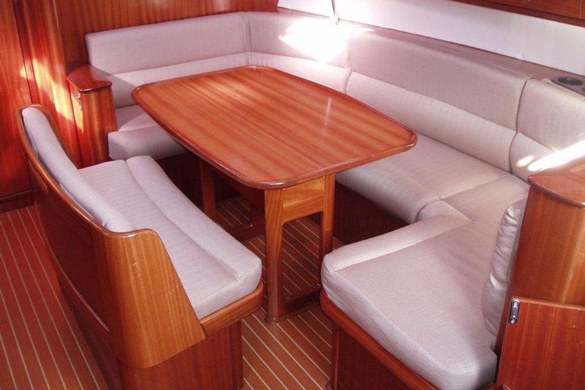 Salon of Marija Katarina, a Bavaria 38 sailboat at Punat, Croatia