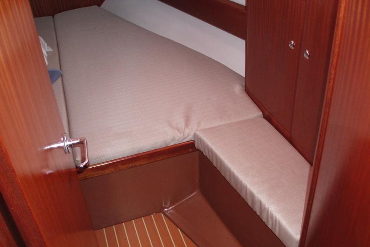 Cabin on Marija Katarina, a Bavaria 38 sailboat at Punat, Croatia