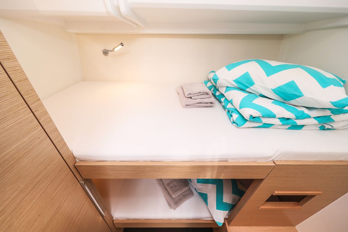 Cabin on Alexej, a Hanse Yachts Hanse 460 sailboat at Grad Biograd na Moru, Croatia