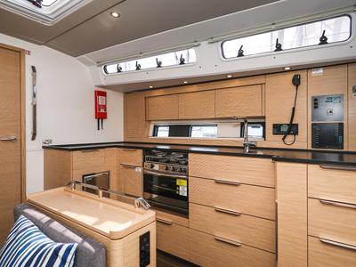 Galley of Alexej, a Hanse Yachts Hanse 460 sailboat at Grad Biograd na Moru, Croatia