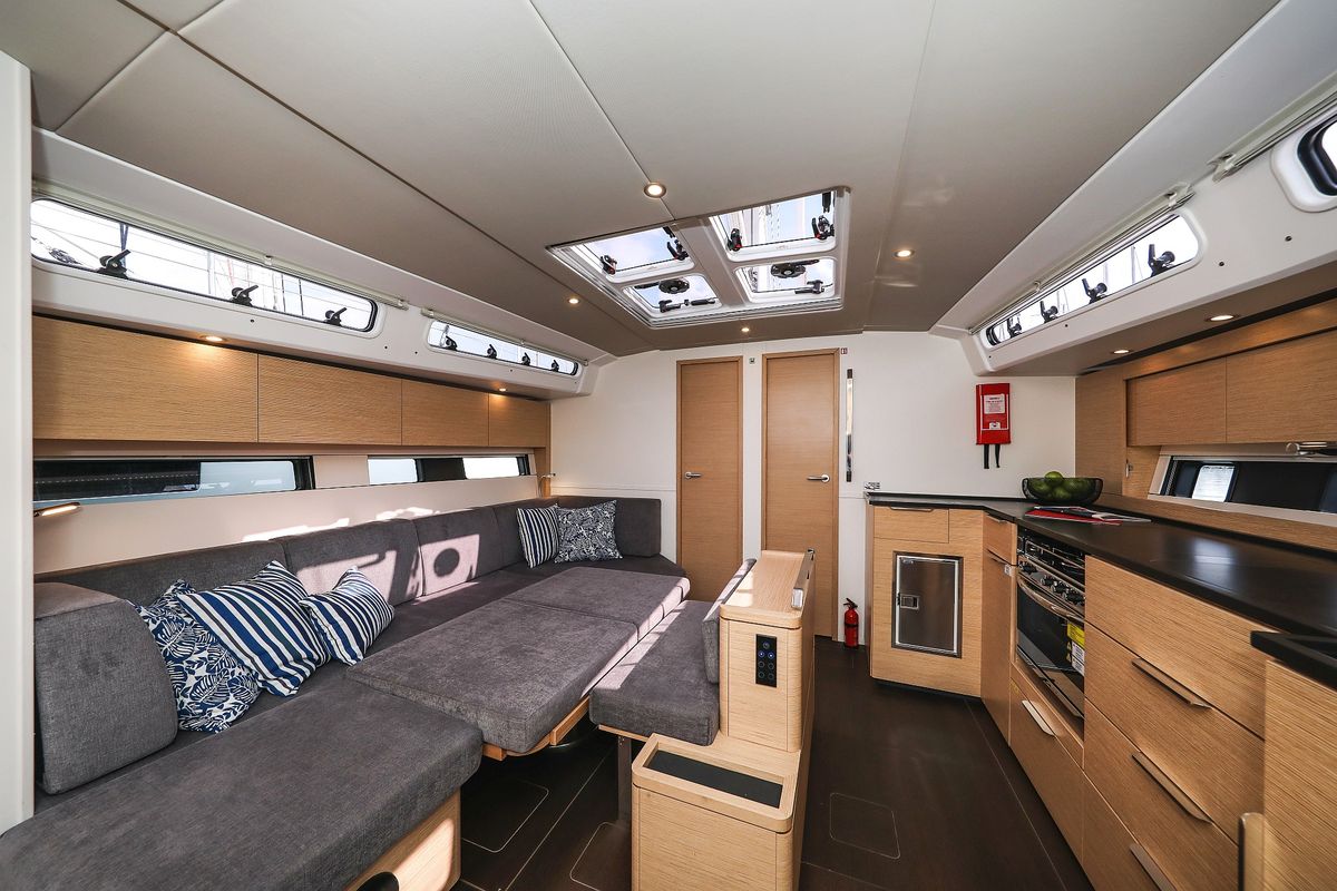 Salon of Alexej, a Hanse Yachts Hanse 460 sailboat at Grad Biograd na Moru, Croatia