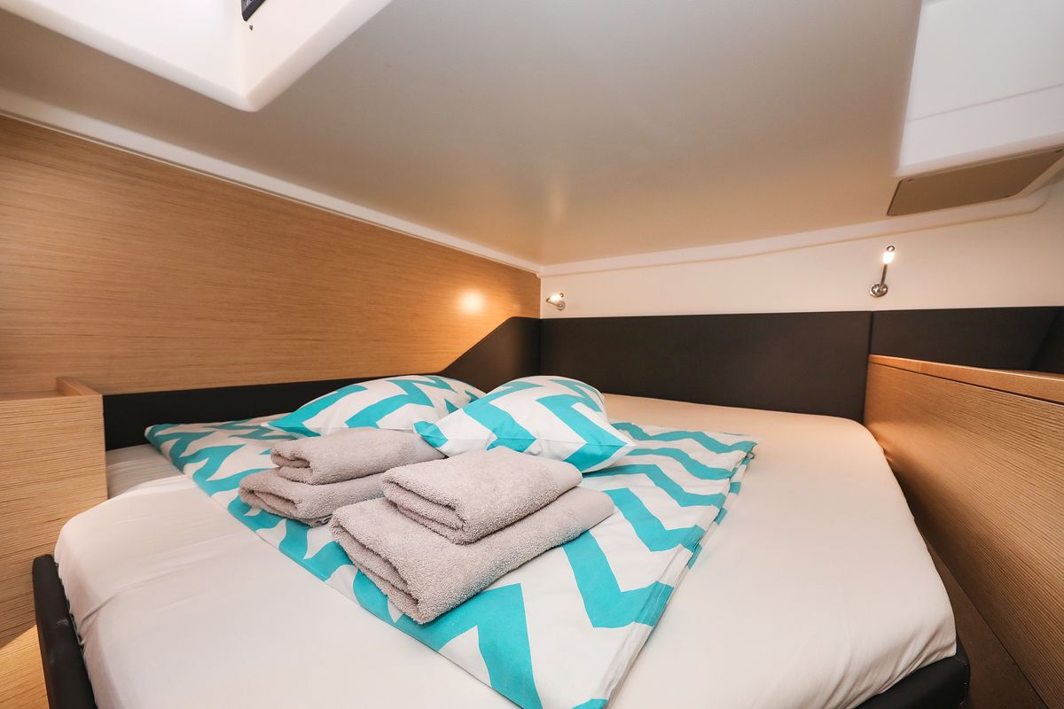 Cabin on Alexej, a Hanse Yachts Hanse 460 sailboat at Grad Biograd na Moru, Croatia