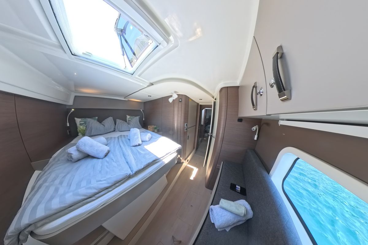 Cabin on Moje Sunce, a Bali Catspace catamaran at Općina Rogoznica, Croatia