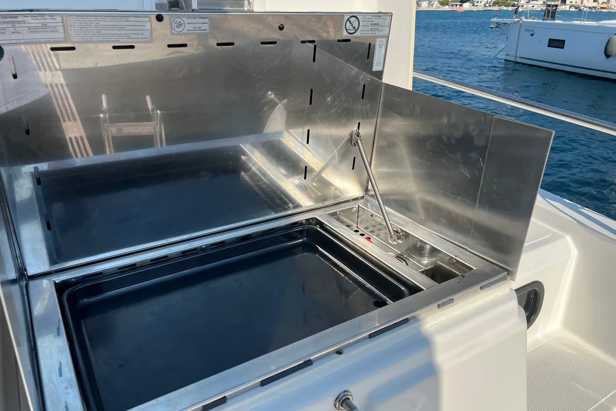 Galley of Moje Sunce, a Bali Catspace catamaran at Općina Rogoznica, Croatia