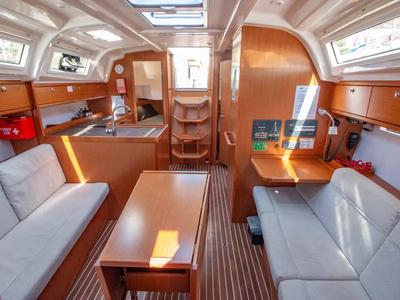 Salon of Iwona, a Bavaria 37 sailboat at Municipal Unit of Lefkada, Greece