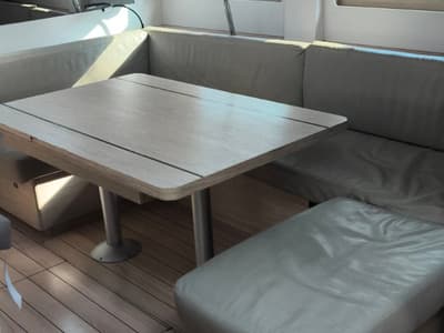 Salon of Enjoy, a Beneteau Oceanis 51.1 sailboat at Municipal Unit of Nea Peramos, Greece