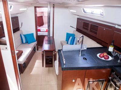 Salon of Magnifique, a Hanse Yachts Hanse 345 sailboat at Municipal Unit of Lefkada, Greece