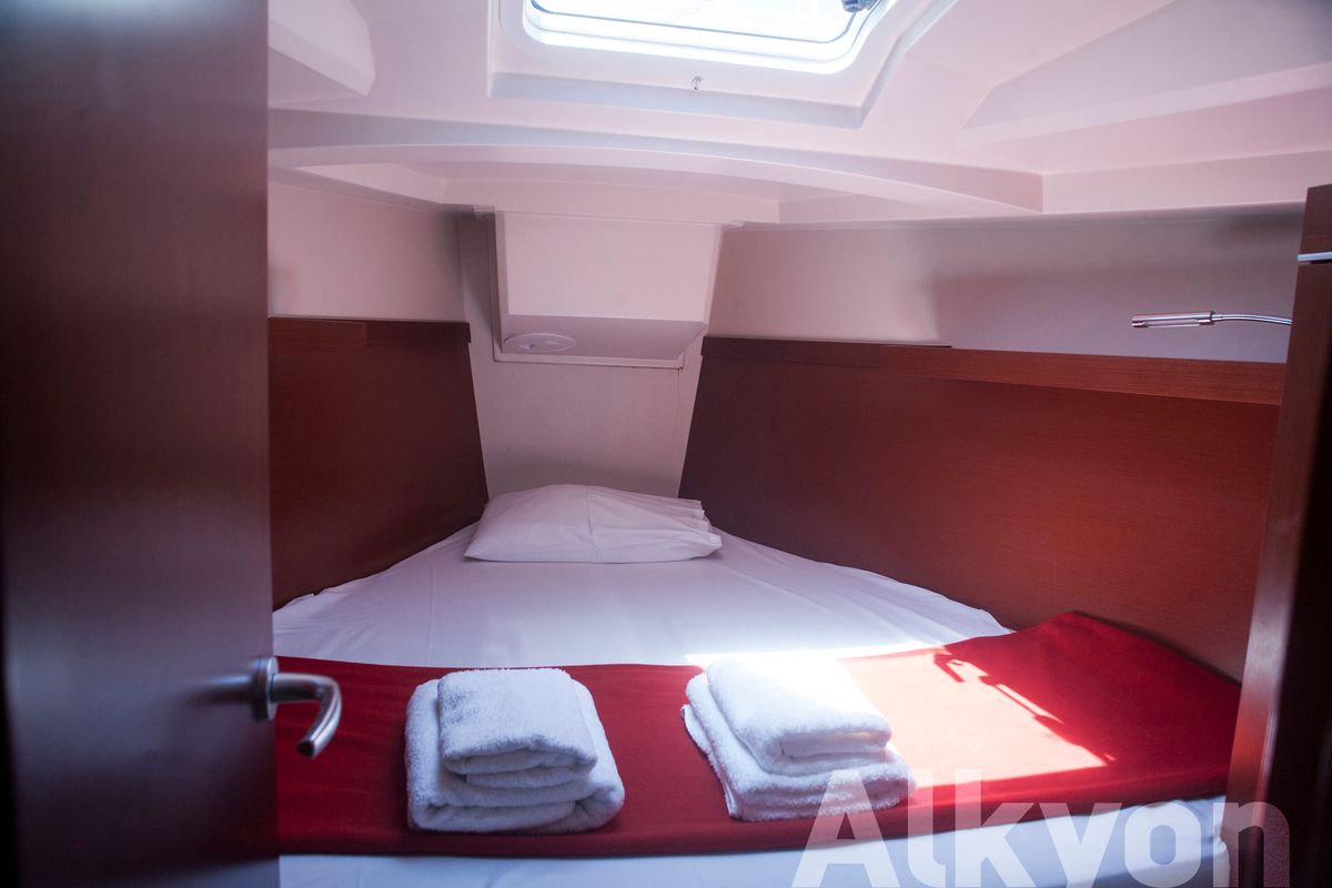 Cabin on Magnifique, a Hanse Yachts Hanse 345 sailboat at Municipal Unit of Lefkada, Greece
