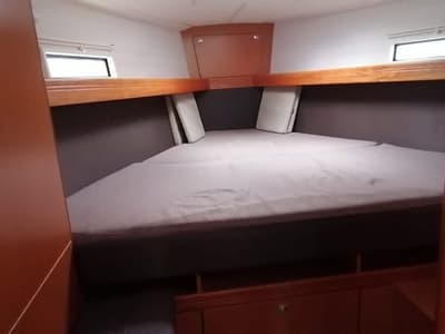 Cabin on Angelina, a Bavaria Cruiser 41 sailboat at Fethiye, Turkey