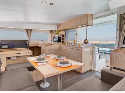Salon of Summertime, a Lagoon 400 S2 catamaran at Split, Croatia
