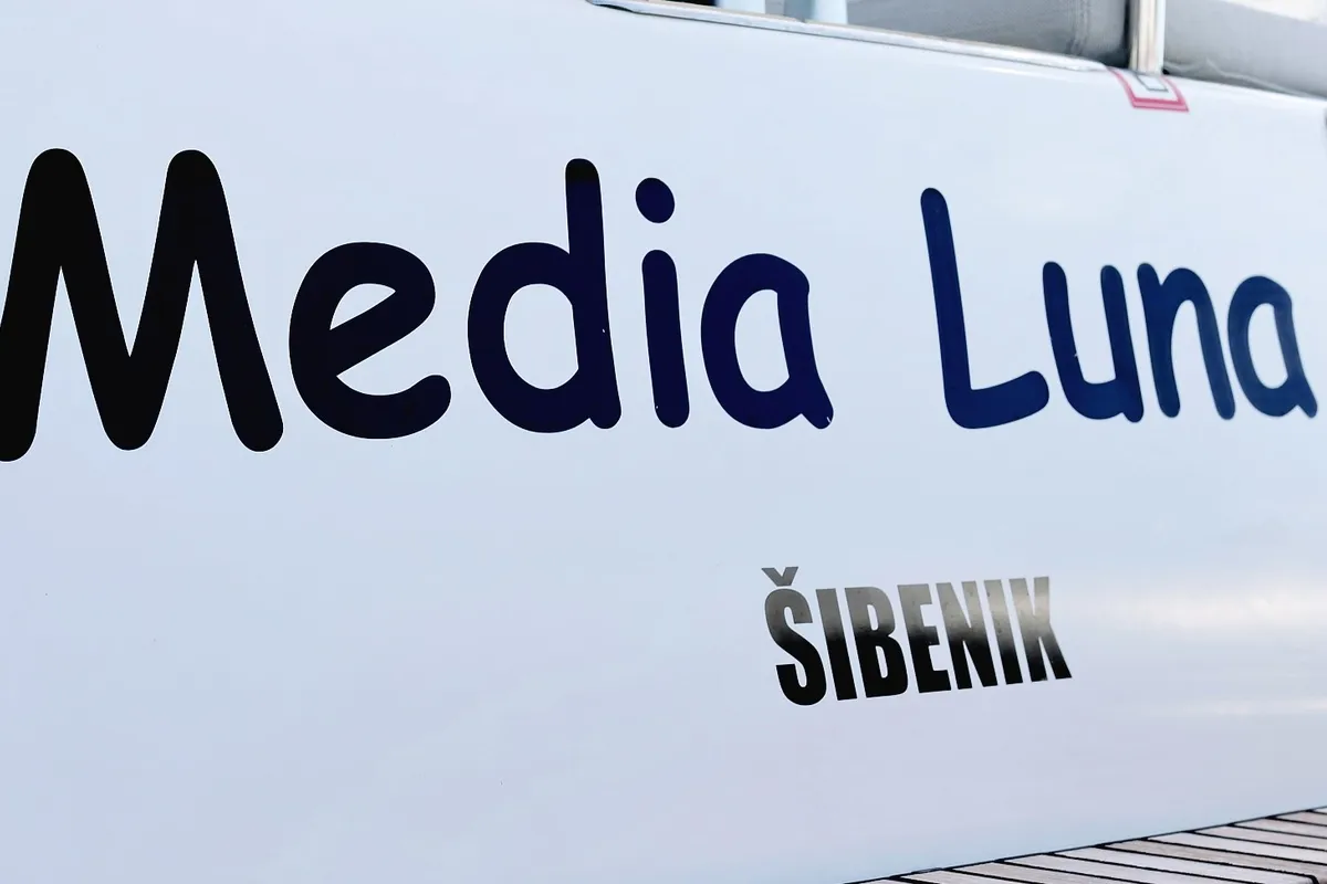 Media Luna, a Lagoon 42 catamaran at Općina Sveti Filip i Jakov, Croatia