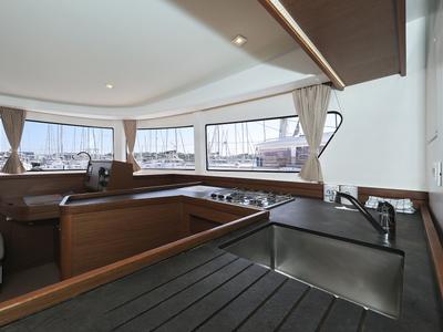 Galley of Media Luna, a Lagoon 42 catamaran at Općina Sveti Filip i Jakov, Croatia
