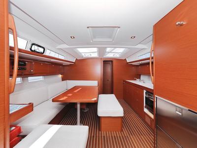 Salon of SunnyLife, a Dufour 460 GL sailboat at Grad Biograd na Moru, Croatia