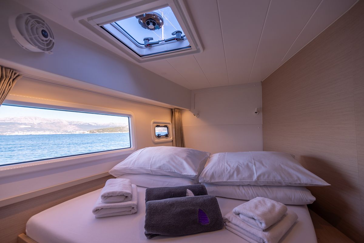 Cabin on Find Us, a Lagoon 42 OW catamaran at Grad Kaštela, Croatia