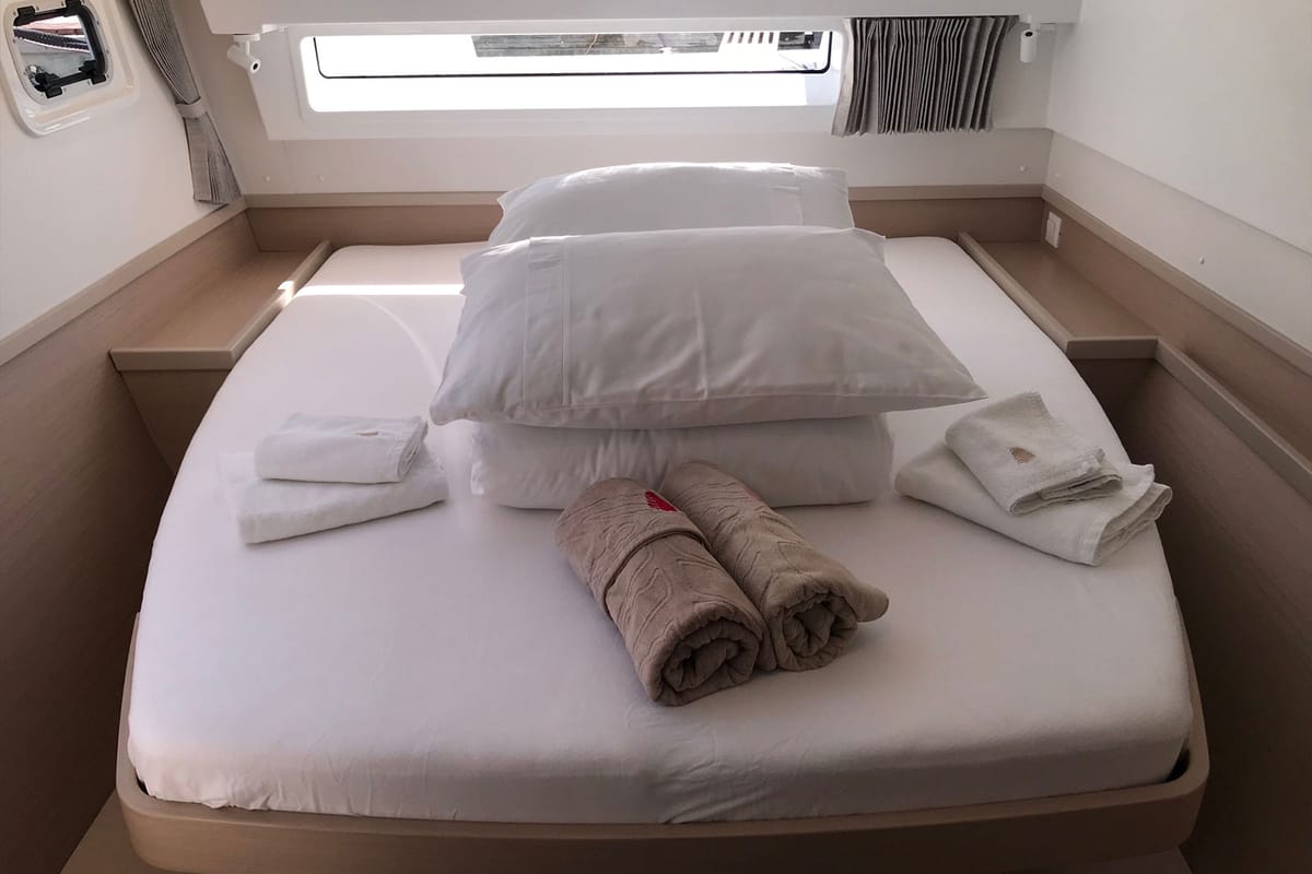 Cabin on Find Us, a Lagoon 42 OW catamaran at Grad Kaštela, Croatia