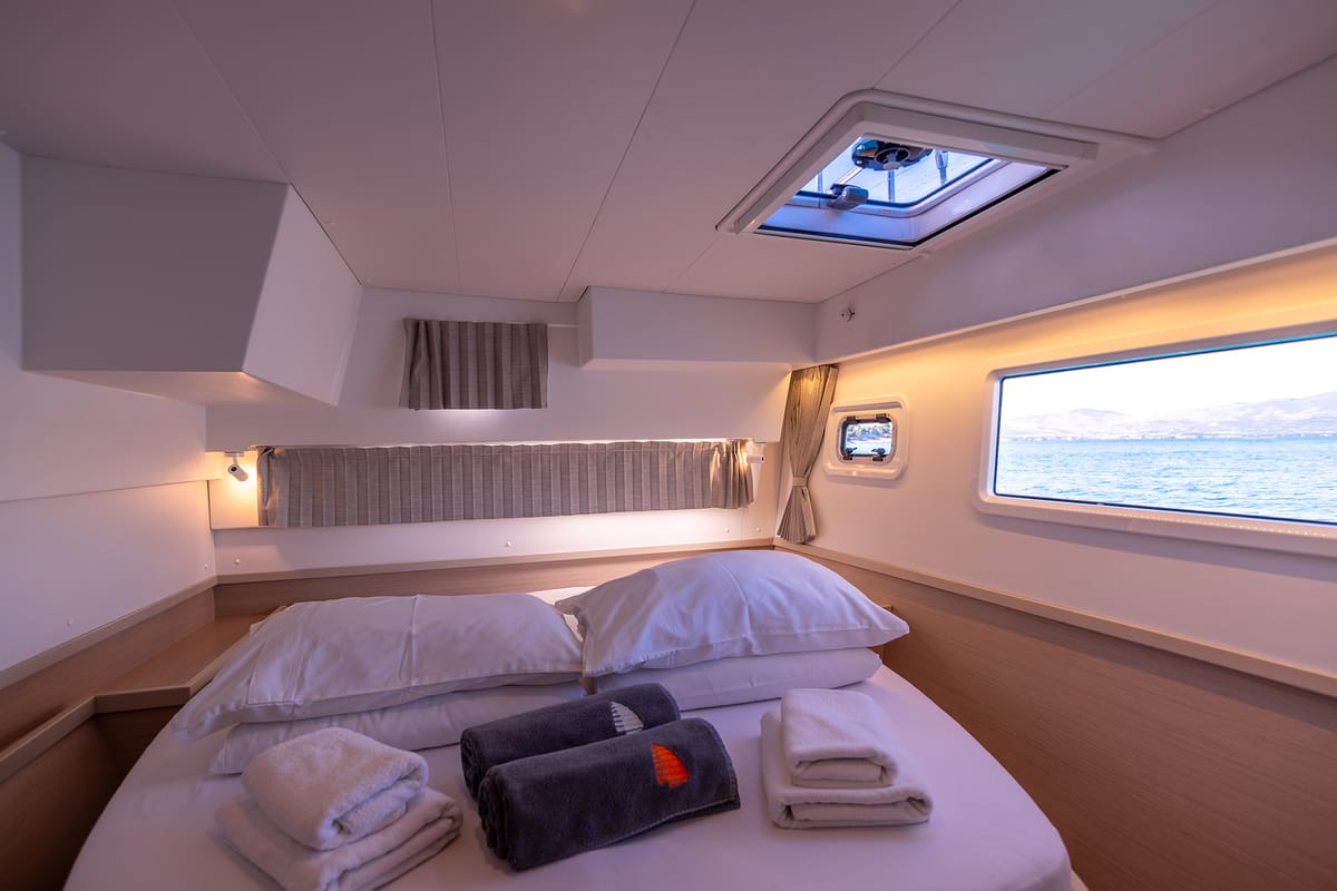Cabin on Find Us, a Lagoon 42 OW catamaran at Grad Kaštela, Croatia