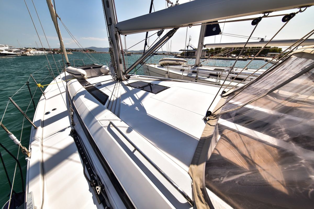 Exterior view of Dodo, a Beneteau Oceanis 51.1 OW sailboat at Općina Sukošan, Croatia