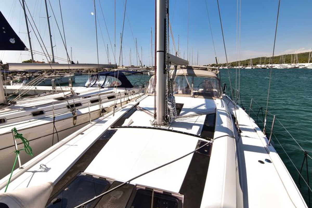 Exterior view of Dodo, a Beneteau Oceanis 51.1 OW sailboat at Općina Sukošan, Croatia