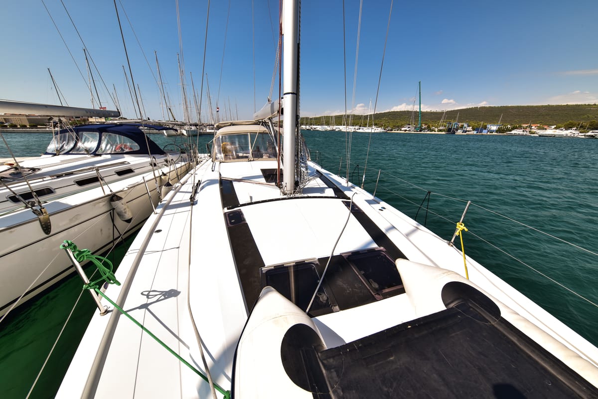 Exterior view of Dodo, a Beneteau Oceanis 51.1 OW sailboat at Općina Sukošan, Croatia