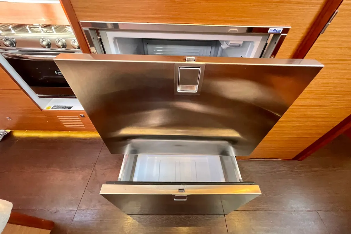 Galley of Fulham , a Dufour 460 Grand Large sailboat at Dénia, Spain
