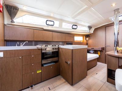 Galley of Elena, a Beneteau Oceanis 41.1 sailboat at Municipal Unit of Lefkada, Greece