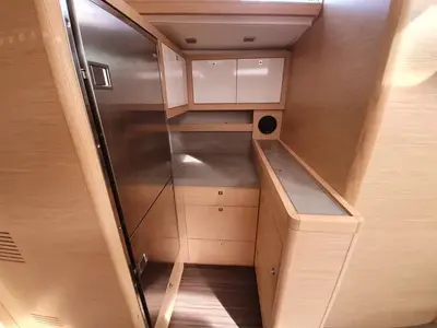 Galley of Grande Sofia, a Dufour 530 sailboat at Lavreotiki Municipal Unit, Greece