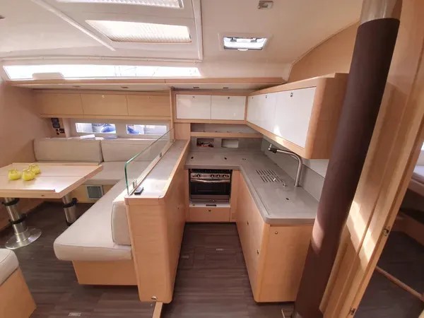Galley of Grande Sofia, a Dufour 530 sailboat at Lavreotiki Municipal Unit, Greece