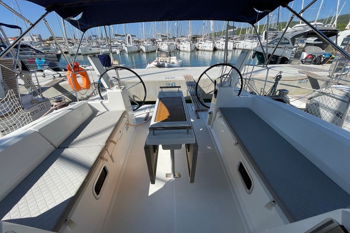 Galley of Fede, a Beneteau Oceanis 38 sailboat at Općina Sukošan, Croatia