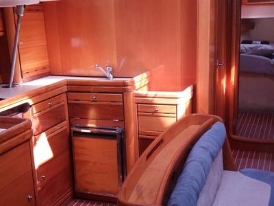 Galley of Sandra, a Bavaria 46 Cruiser sailboat at Municipal Unit of Lefkada, Greece