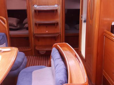 Salon of Sandra, a Bavaria 46 Cruiser sailboat at Municipal Unit of Lefkada, Greece