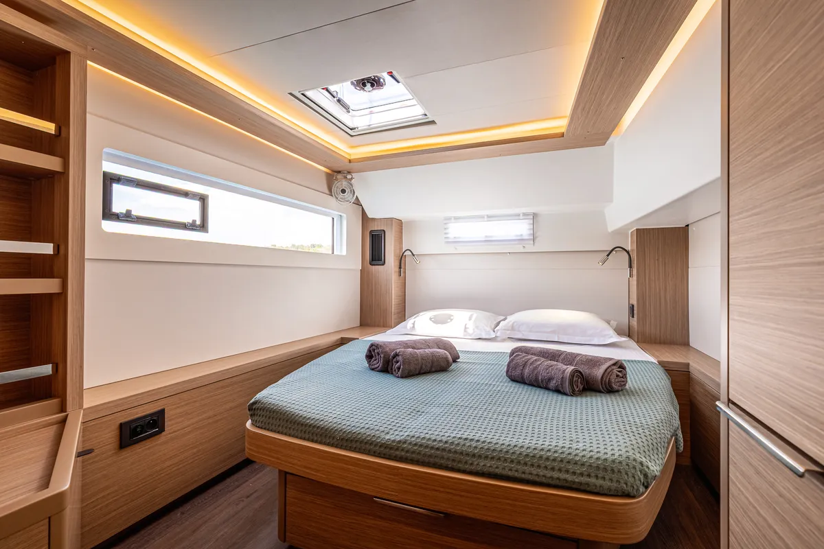 Cabin on WINDEA, a Lagoon 46 catamaran at Municipal Unit of Kranidi, Greece