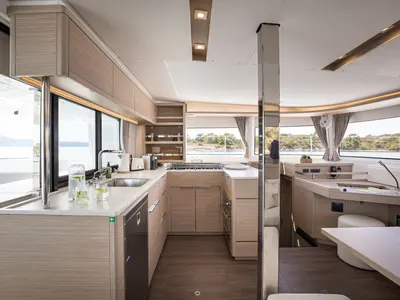 Galley of WINDEA, a Lagoon 46 catamaran at Municipal Unit of Kranidi, Greece