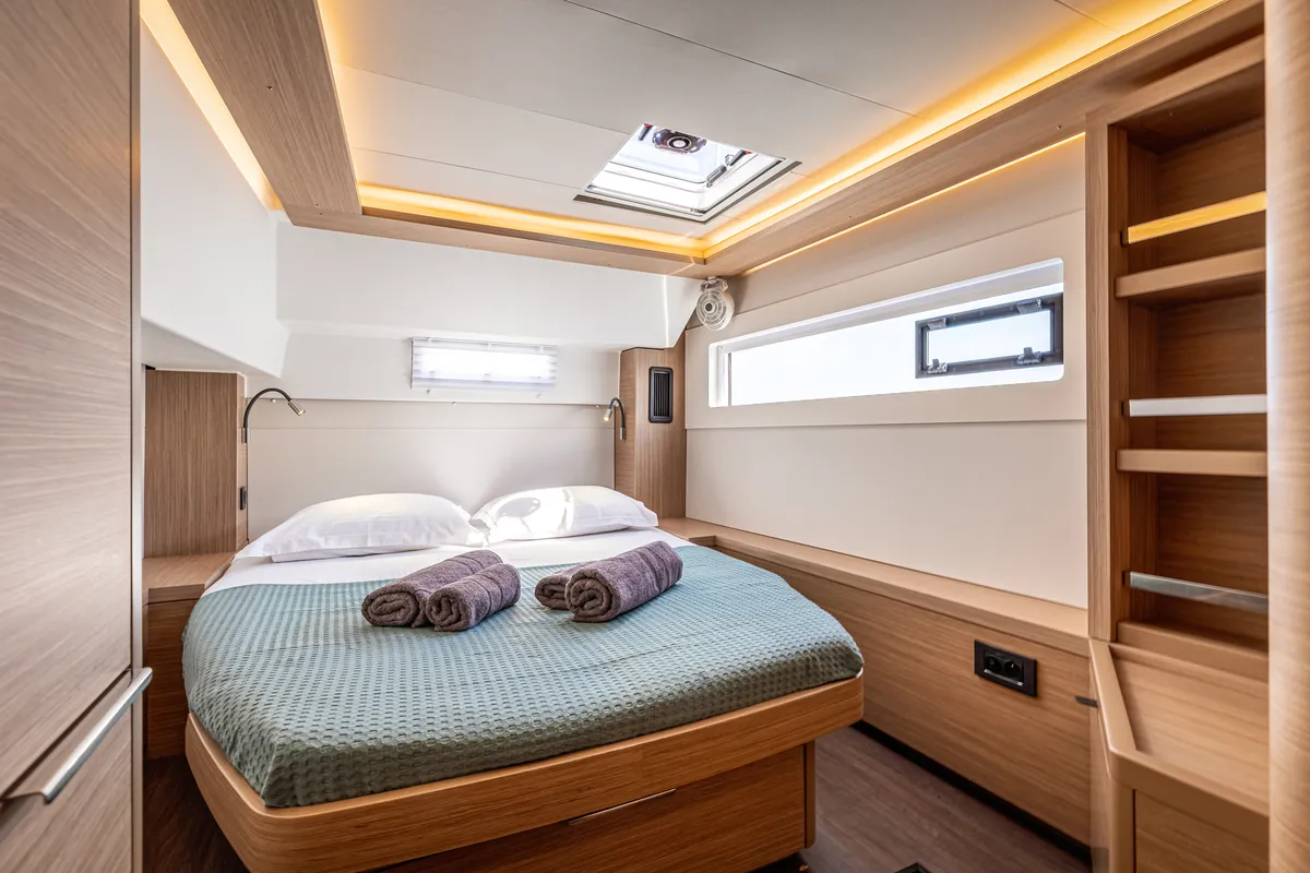 Cabin on WINDEA, a Lagoon 46 catamaran at Municipal Unit of Kranidi, Greece