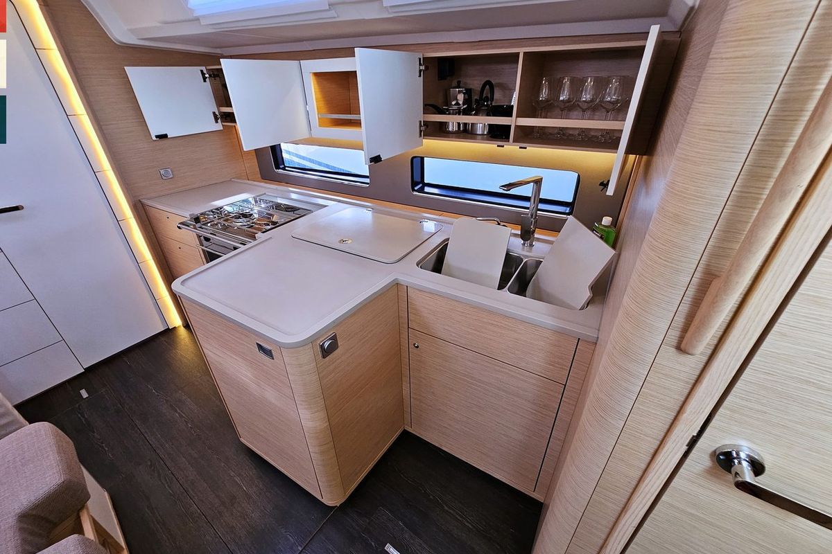 Galley of Mila, a Dufour 41 sailboat at Općina Rogoznica, Croatia