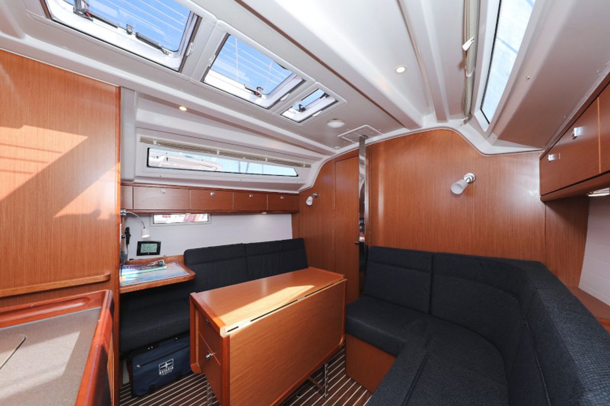 Salon of Lupe, a Bavaria Cruiser 37 sailboat at Zadar, Croatia