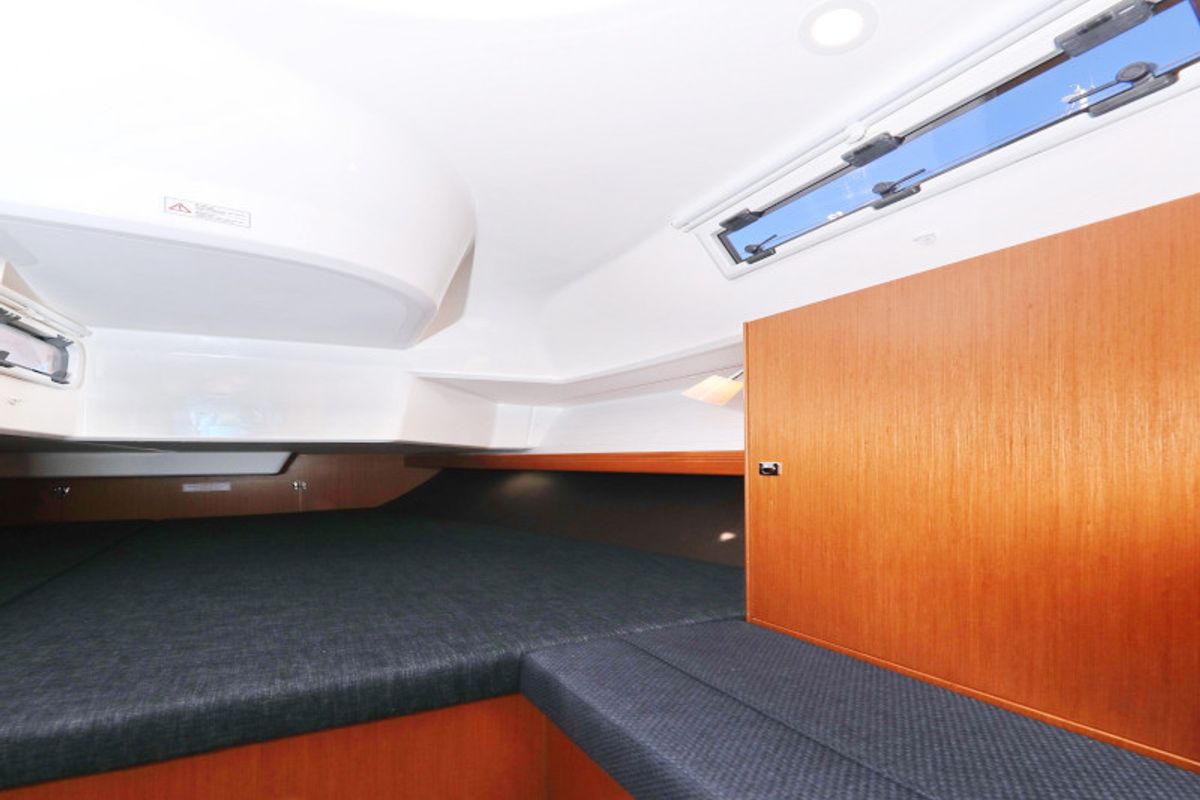 Cabin on Lupe, a Bavaria Cruiser 37 sailboat at Zadar, Croatia