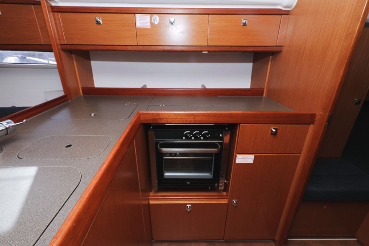 Galley of Lupe, a Bavaria Cruiser 37 sailboat at Zadar, Croatia