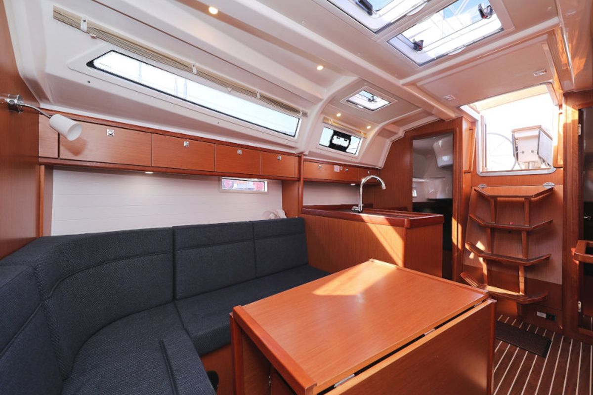 Salon of Lupe, a Bavaria Cruiser 37 sailboat at Zadar, Croatia
