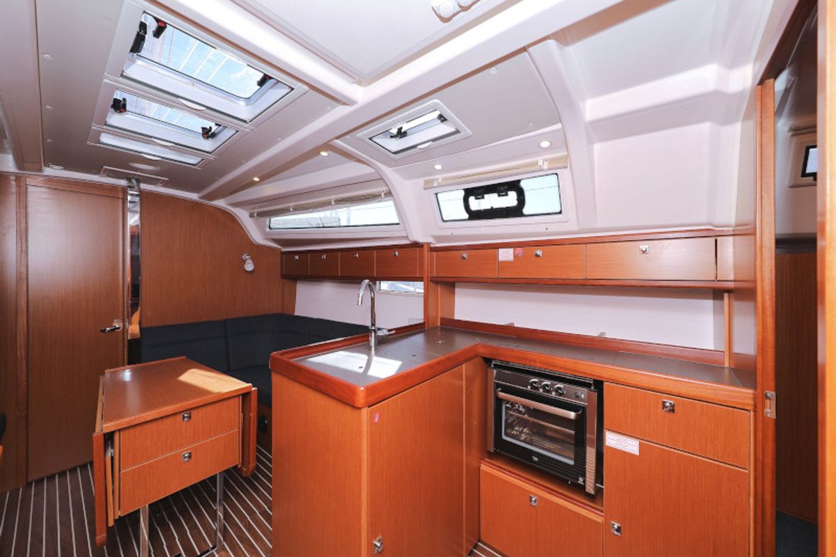 Galley of Lupe, a Bavaria Cruiser 37 sailboat at Zadar, Croatia