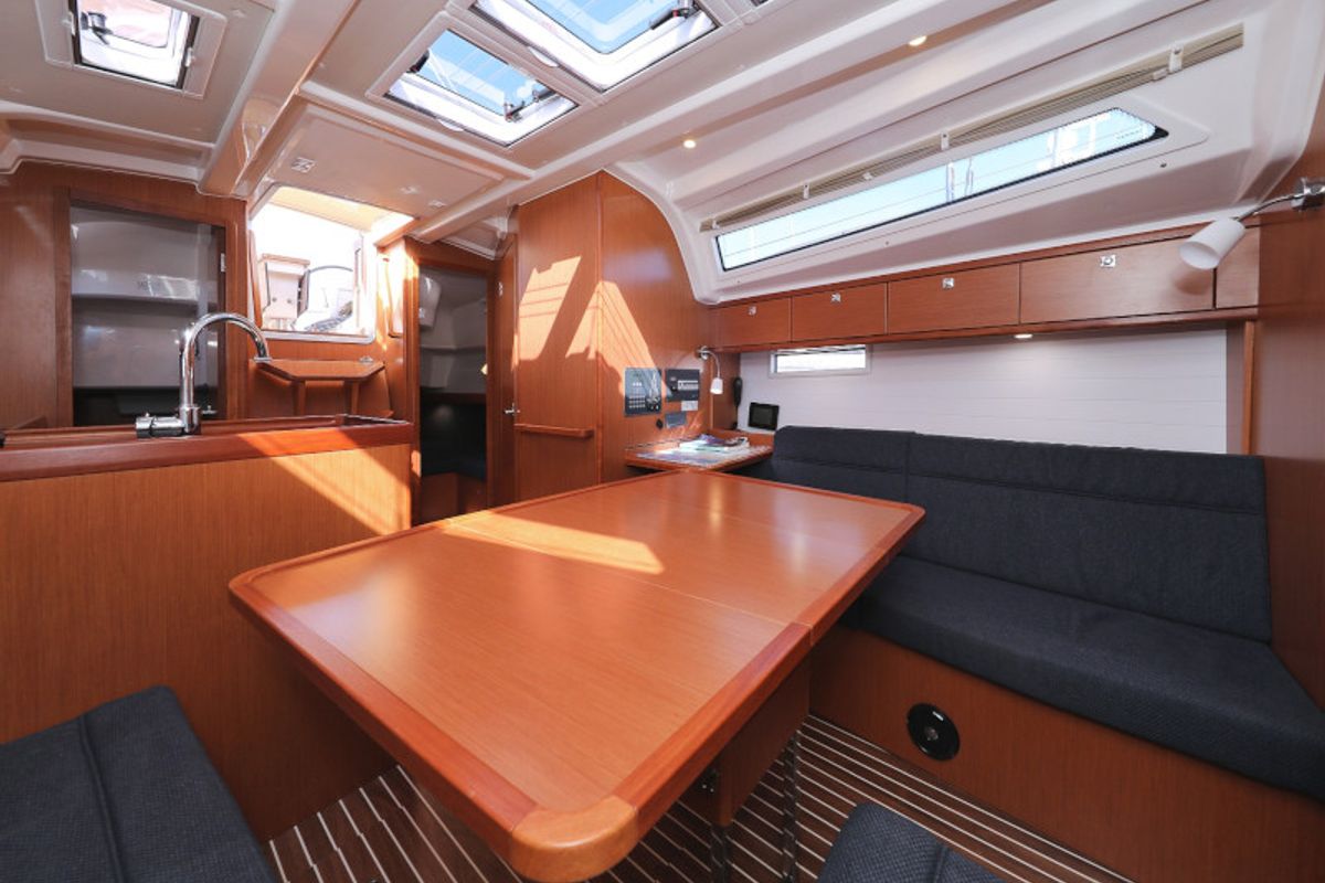 Salon of Lupe, a Bavaria Cruiser 37 sailboat at Zadar, Croatia