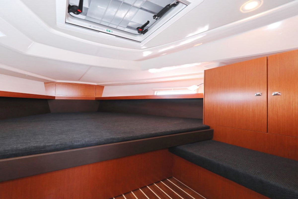 Cabin on Lupe, a Bavaria Cruiser 37 sailboat at Zadar, Croatia