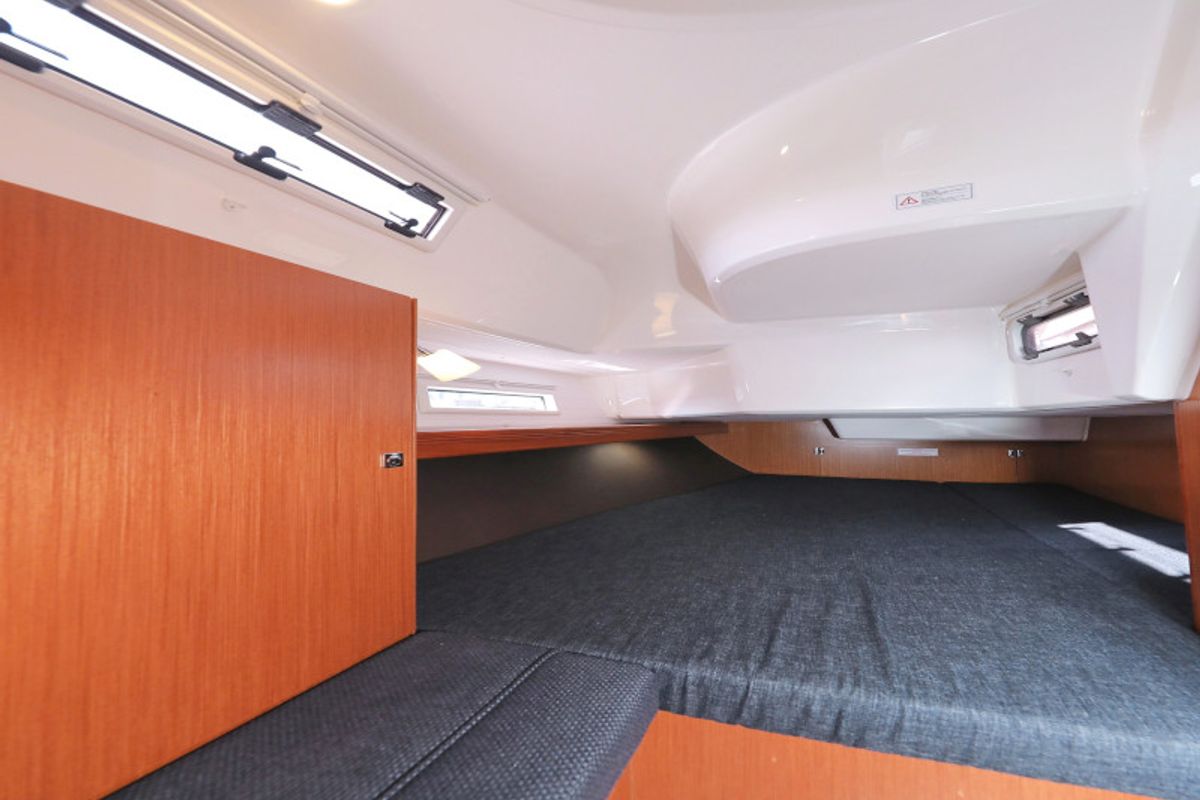 Cabin on Lupe, a Bavaria Cruiser 37 sailboat at Zadar, Croatia