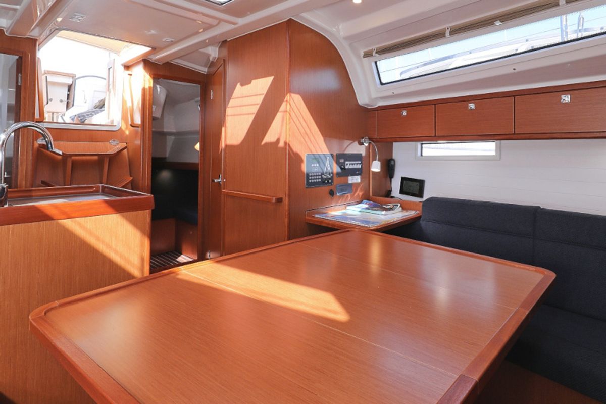 Salon of Lupe, a Bavaria Cruiser 37 sailboat at Zadar, Croatia