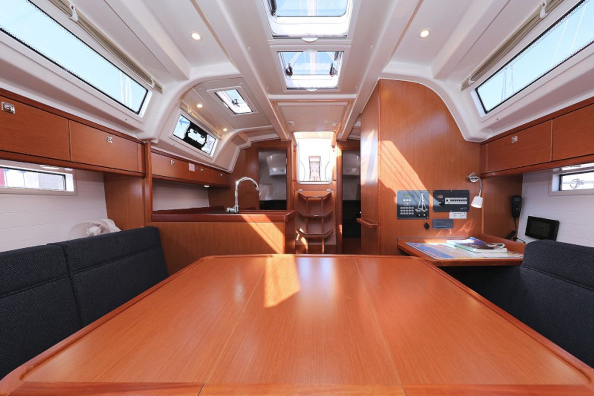 Salon of Lupe, a Bavaria Cruiser 37 sailboat at Zadar, Croatia