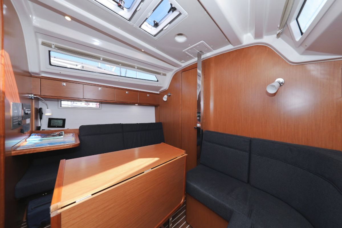 Salon of Lupe, a Bavaria Cruiser 37 sailboat at Zadar, Croatia
