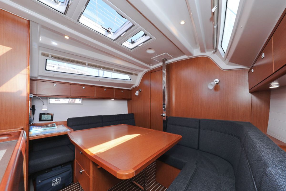 Salon of Lupe, a Bavaria Cruiser 37 sailboat at Zadar, Croatia