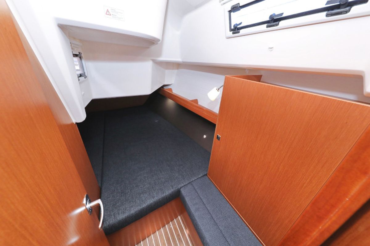 Cabin on Lupe, a Bavaria Cruiser 37 sailboat at Zadar, Croatia