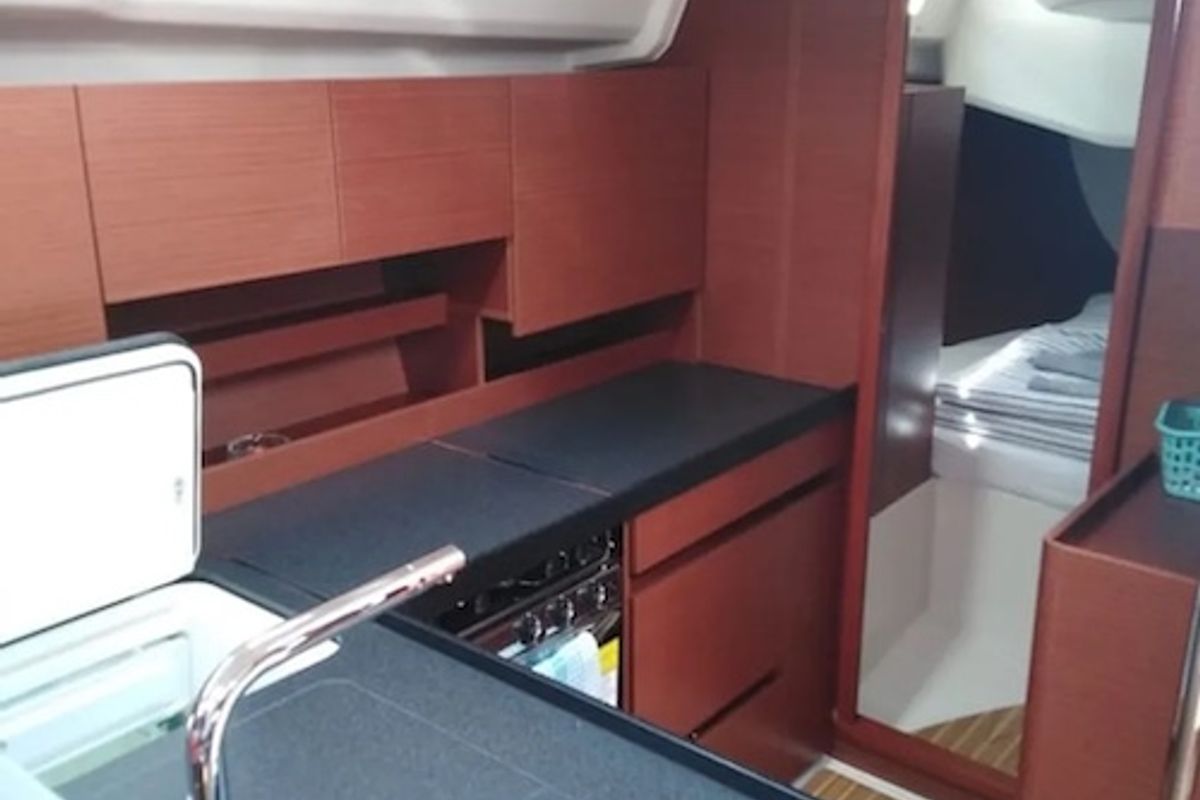 Galley of Chianti, a Hanse Yachts Hanse 458 sailboat at Seget Donji, Croatia